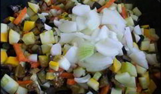 овощное рагу с баклажанами и кабачками