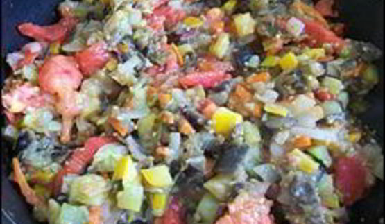 овощное рагу с баклажанами и кабачками