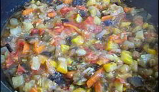 овощное рагу с баклажанами и кабачками
