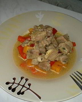 Овощное рагу с бедром индейки