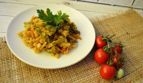 овощное рагу с чечевицей