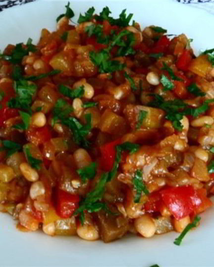 Рецепт овощного рагу с фасолью