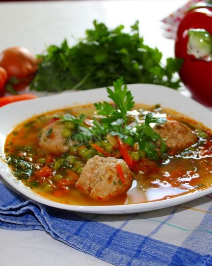 Рецепт овощного рагу с фрикадельками