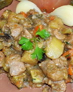 Овощное рагу с индейкой