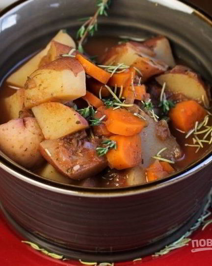 Рецепт овощного рагу с картошкой