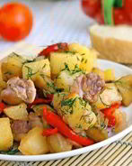 Овощное рагу с курицей