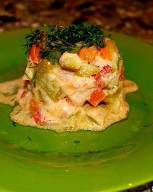 Овощное рагу с тушеной курицей кабачками и картошкой