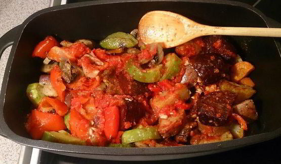 печеное овощное рагу