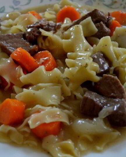 Рецепт рагу из говядины с лапшой