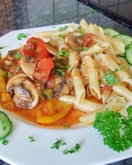 Рецепт рагу из грибов и болгарского перца