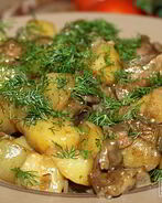 Рагу из куриных желудочков