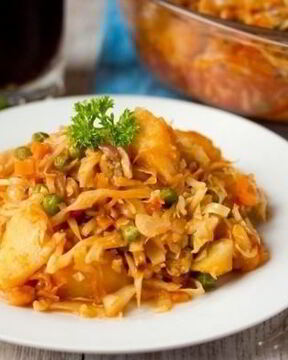 Рагу из патиссонов и кабачков