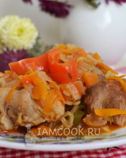 Рецепт рагу овощного с мясом в мультиварке