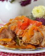 Рагу с мясом тушеное в мультиварке