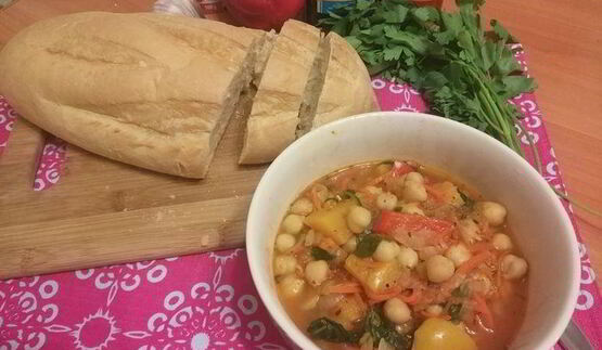 рагу с нутом и тыквой