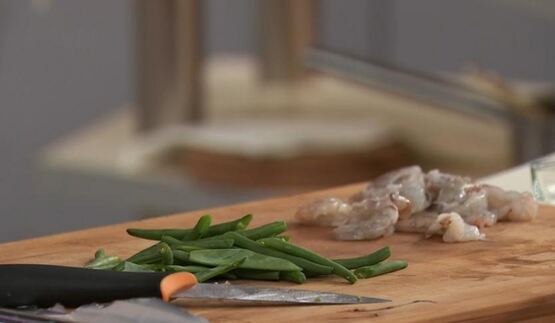 рисовая лапша с креветками