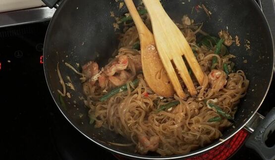 рисовая лапша с креветками