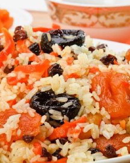 Рецепт овощного ризотто с сухофруктами