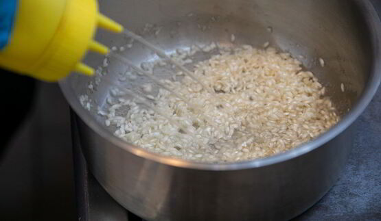 ризотто с белыми грибами и трюфельной пастой