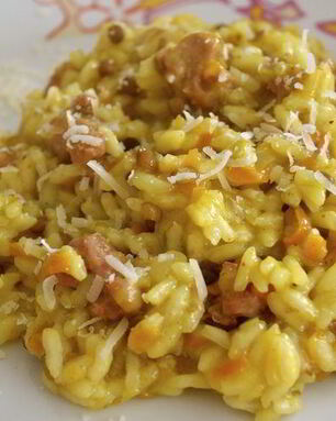 Ризотто с чечевицей