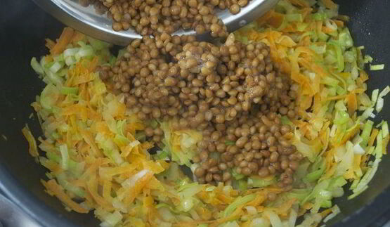 ризотто с чечевицей