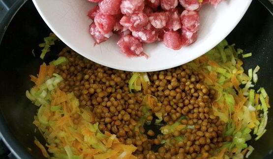 ризотто с чечевицей