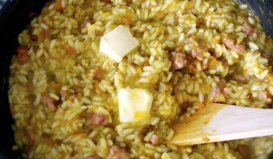ризотто с чечевицей