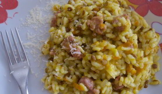 ризотто с чечевицей