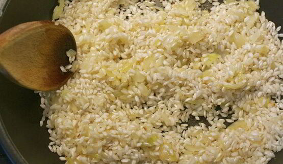 ризотто с грушей и горгонзолой