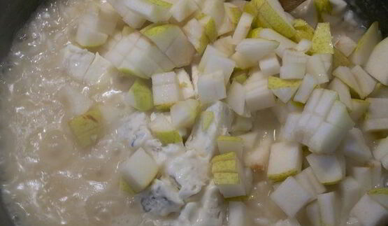 ризотто с грушей и горгонзолой