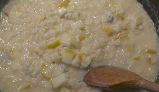 ризотто с грушей и горгонзолой