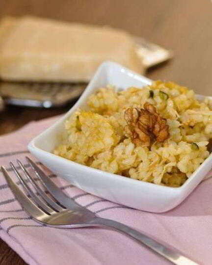 Рецепт ризотто с индейкой и орехами