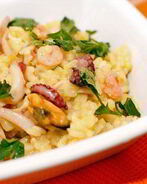 Ризотто с коктейлем из морепродуктов