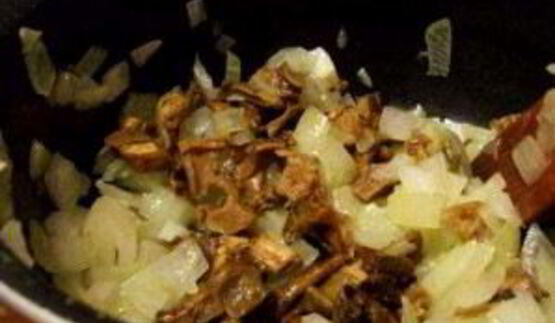 ризотто с куриной печенью