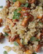 Ризотто с лисичками в сливках