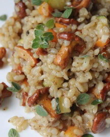 Рецепт ризотто с лисичками в сливках