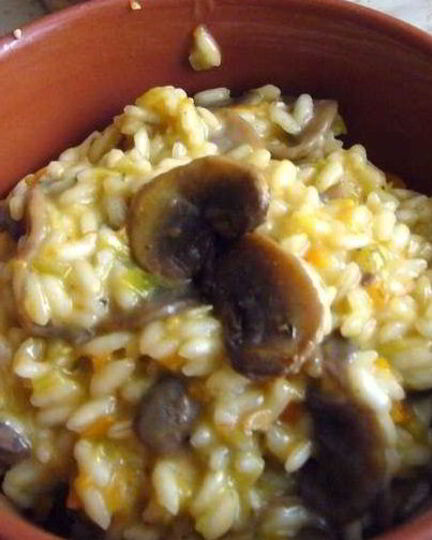 Рецепт ризотто с овощами и грибами