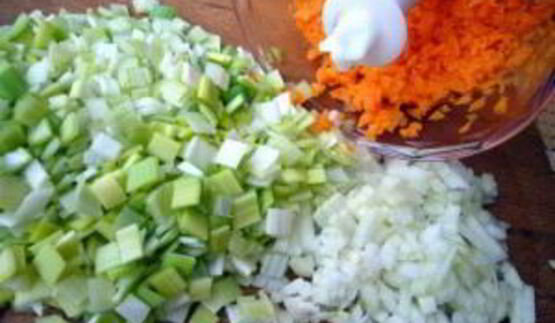 ризотто с овощами и грибами