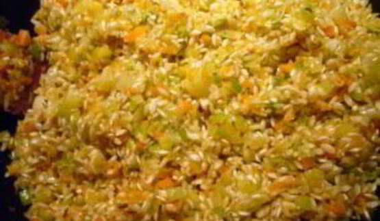 ризотто с овощами и грибами