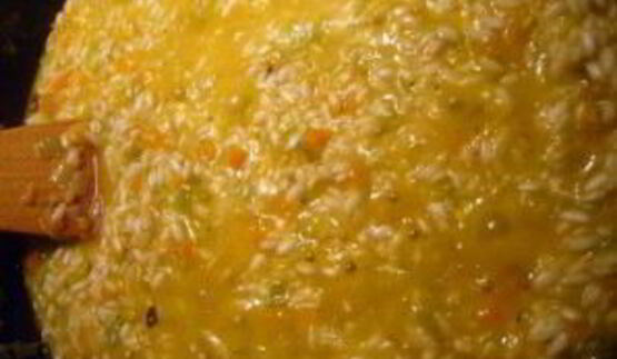 ризотто с овощами и грибами