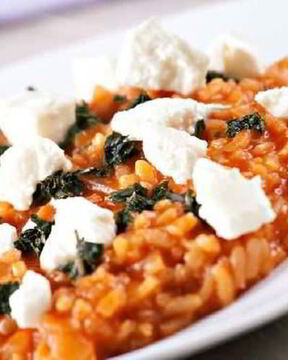 Ризотто с томатами и брынзой