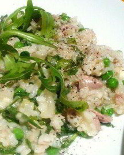 Рецепт ризотто с тунцома и руколоя