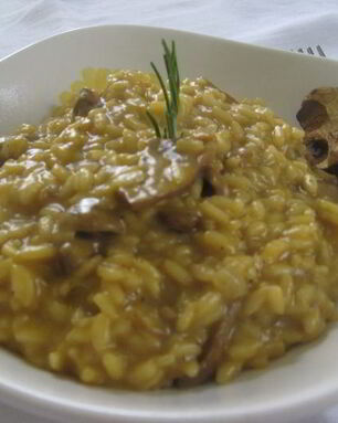 Ризотто с тыквой и белыми грибами