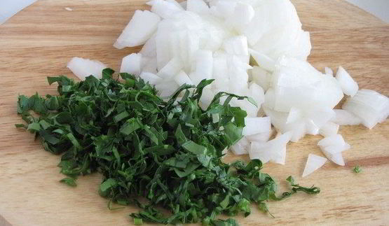 яблочное ризотто с копченым лососем