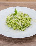 Зеленое ризотто со шпинатом