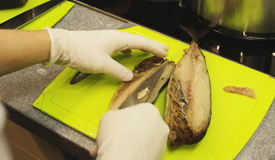 зеленое ризотто со скумбрией