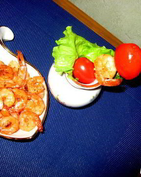 Чесночные креветки-гриль