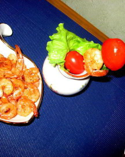 Рецепт чесночных креветок-гриля