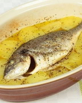 Дорада с картофелем