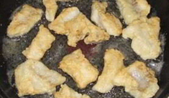 филе минтая жареное